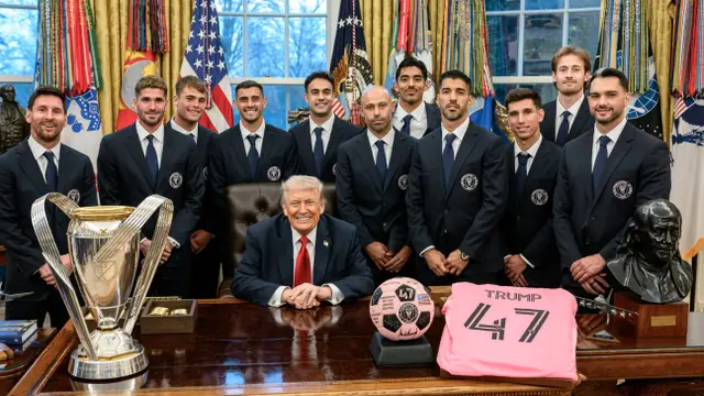 ترامب وفريق انتر ميامي&nbsp;