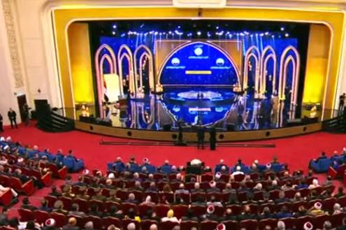 يكرم الرئيس عبدالفتاح السيسي، الفائزين في مسابقة دولة التلاوة بفروعها المختلفة.