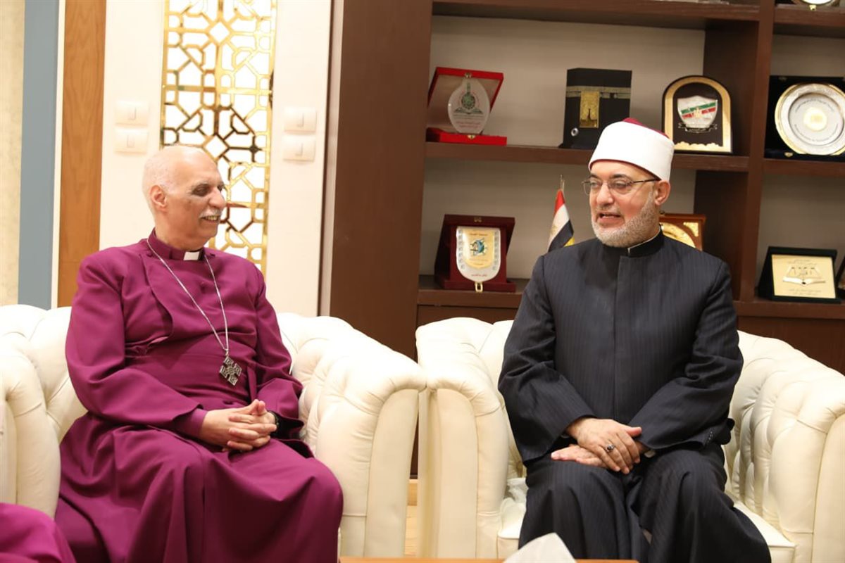 مفتي الجمهورية يستقبل وفد الكنيسة الأسقفية لتقديم التهنئة بعيد الفطر