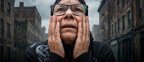 أم تدعي على بناتها بقسوة أثناء سقوط المطر