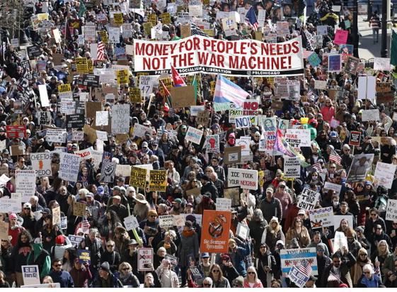 جانب من المظاهرات&nbsp;