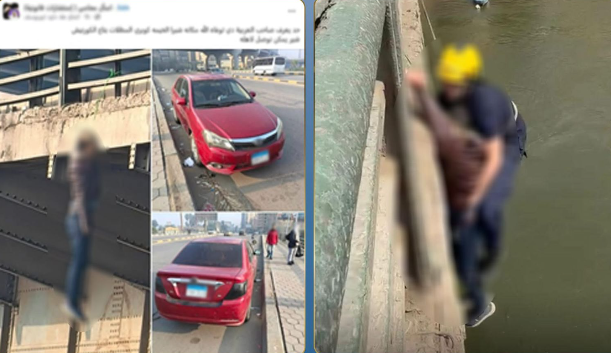 شاب يشنق نفسه أعلى كوبري المظلات بشبرا الخيمة