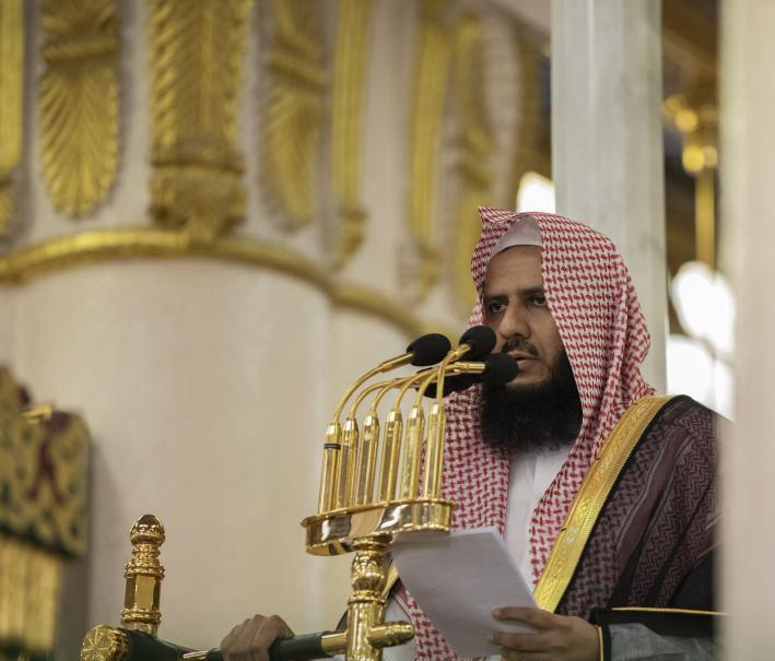 خطيب المسجد النبوي الشيخ خالد المهنا