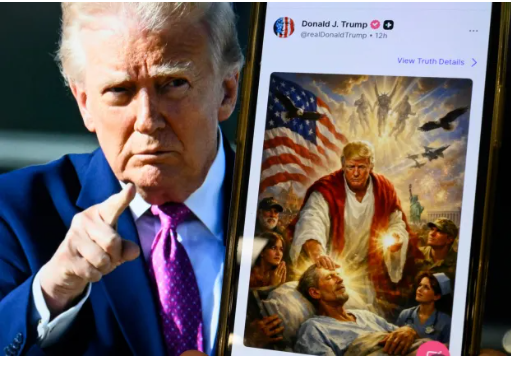 ترامب يصور نفسه بالسيد المسيح الذى يشفى المرضى