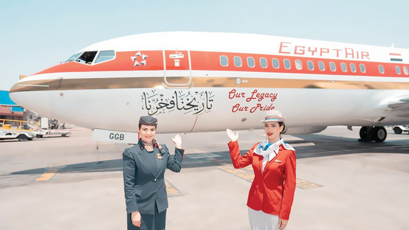 زى مضيفات مصر للطيران على مر التاريخ المؤسسى