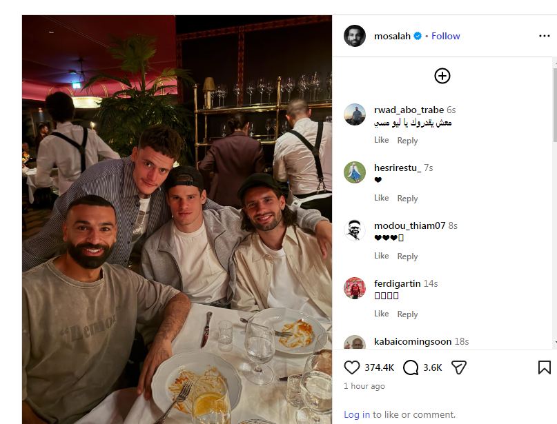 منشور محمد صلاح&nbsp;