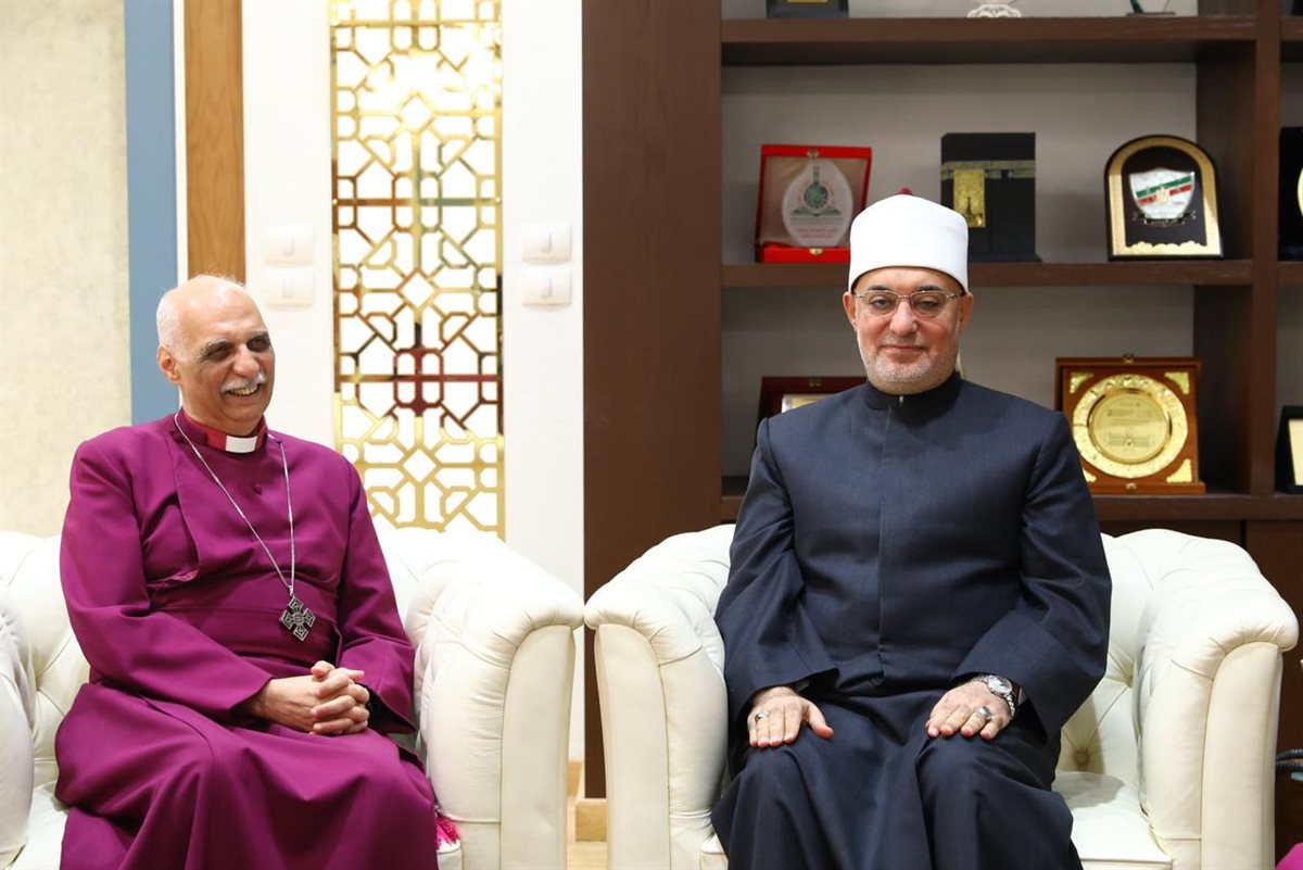 مفتي الجمهورية يستقبل وفد الكنيسة الأسقفية لتقديم التهنئة بعيد الأضحى