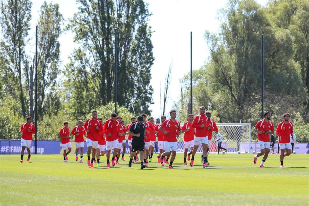 صور تدريبات منتخب مصر اليوم الأحد