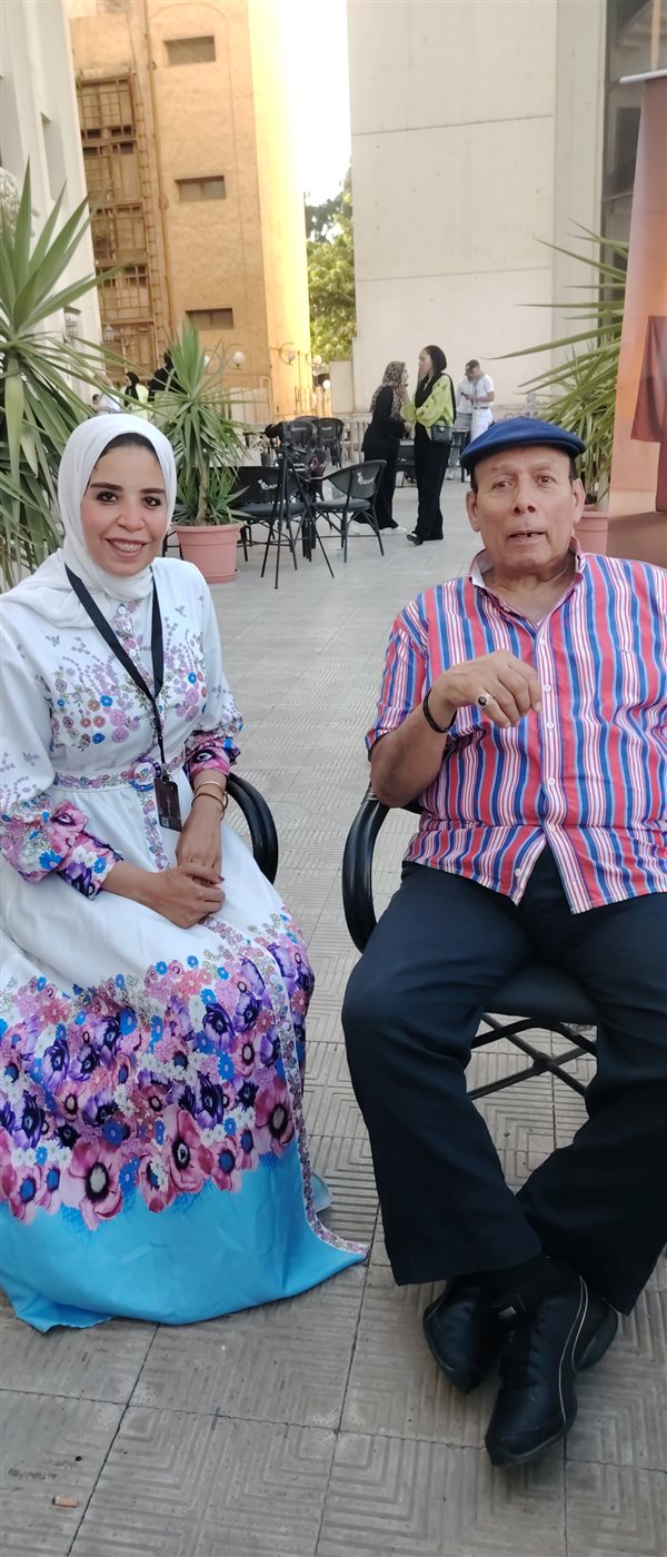 الفنان القدير أحمد ماهر و الصحفية زينب النجار&nbsp;