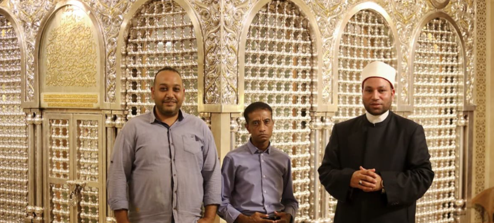 جانب من حوار الوفد مع الدكتور أحمد سلامة النجار، إمام وخطيب مسجد السيدة زينب