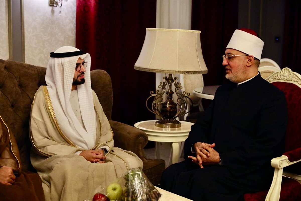 مفتي الجمهورية يلتقي رئيس الهيئة العامة للشؤون الإسلامية والأوقاف بالإمارات