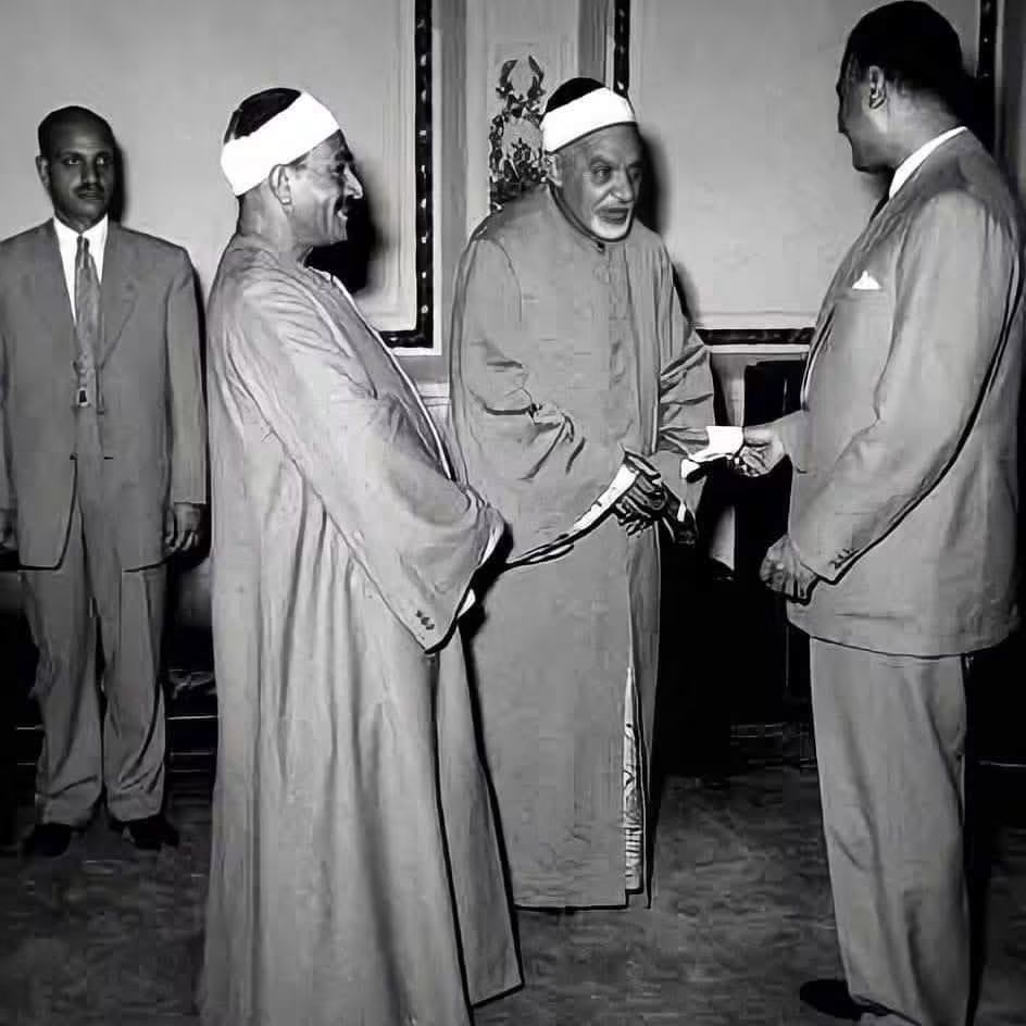 الرئيس جمال عبد الناصر والشيخ الشعشاعي