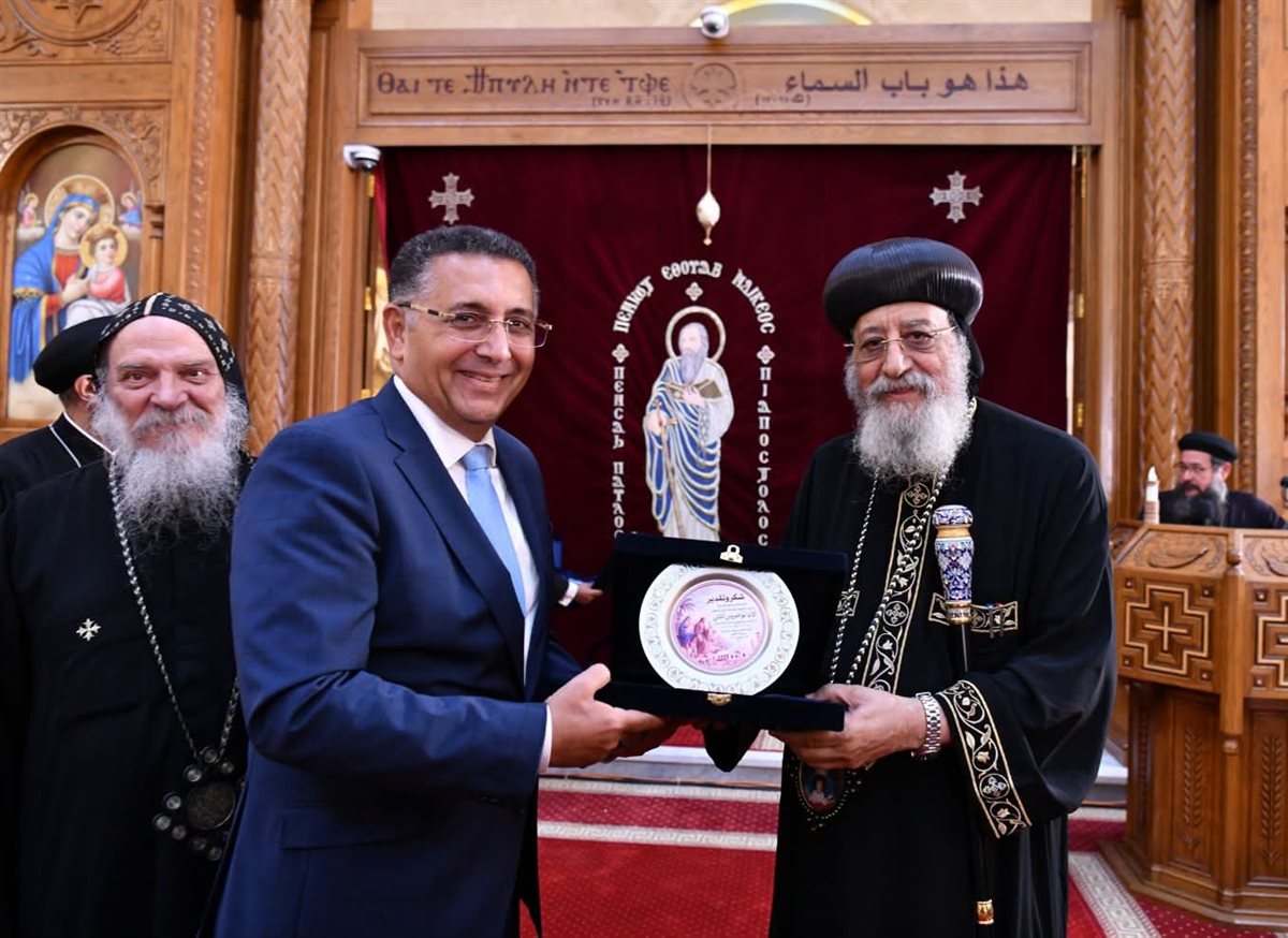 البابا تواضروس في كنيسة القديس بولس بالعبور