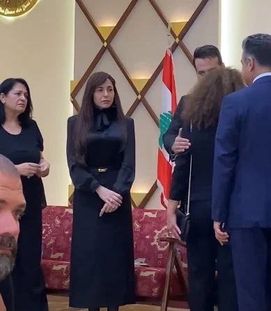 جانب من عزاء والد عبير نعمة