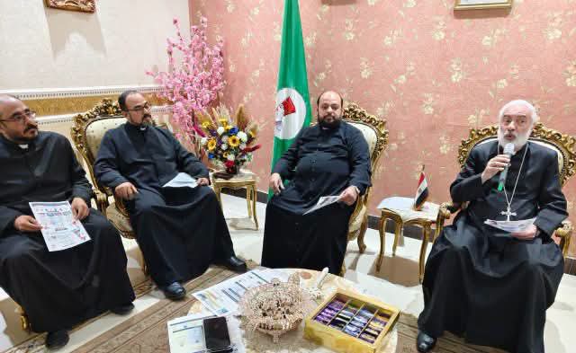 الأنبا باسيليوس فوزي خلال اللقاء