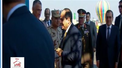 شاهد.. لحظة وصول السيسي بور سعيد لافتتاح حقل ظهر