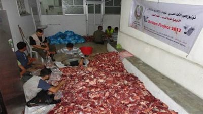 اتحاد الأطباء بغزة يختتم مشروع توزيع لحوم الأضاحى