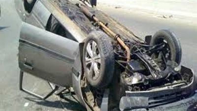 مصرع شاب إثر حادث انقلاب سيارة في منشأة القناطر