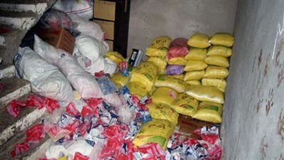 ضبط 34 طن سكر وأرز مدعم قبل بيعهم بالسوق السوداء في المنيا