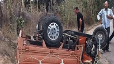مصرع شاب انقلب به تروسيكل في منشأة القناطر