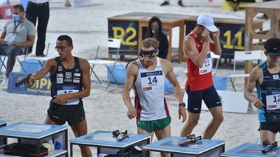 إسماعيل عبد الغفار يهنىء ابن الأكاديمية العربية أحمد الجندى بالتأهل لاولمبياد طوكيو