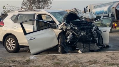 صور.. مصرع شخصين في حادث تصادم بالجيزة