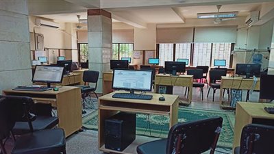 صور.. معامل تنسيق كلية الدراسات العليا جاهزة لاستقبال طلاب الثانوية