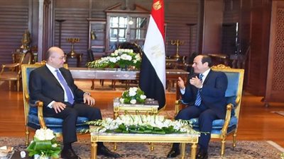 تفاصيل لقاء السيسي والرئيس العراقي برهم صالح في بغداد