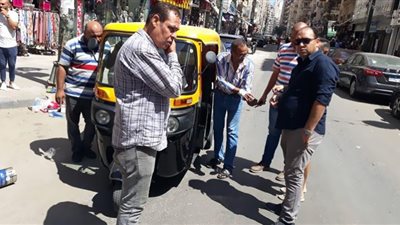 ضبط عشرات المركبات فى اول ايام تطبيق قرار المحافظ منع سير التوك توك بالاسكندرية
