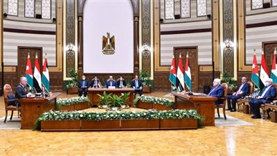 البيان الختامي للقمة الثلاثية المصرية الأردنية الفلسطينية