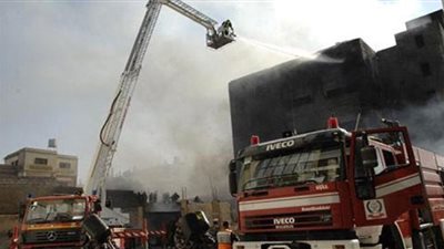 احتراق مصنع بالمدينة الصناعية بغرب طهطا