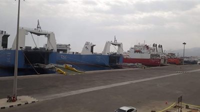 تداول 10000 طن بضائع و385 شاحنة بموانئ البحر الأحمر