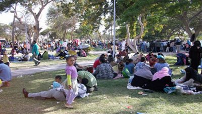 حدائق البحيرة استعدت لاستقبال شم النسيم