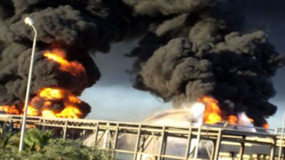 اصابة 26 شخصا فى حريق السويس