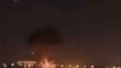 شاهد.. اللقطات الأولى لهجوم الطائرات المسيرة على مطار أربيل