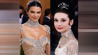 Met Gala| كيندال جينر تحيي ذكرى فستان أودري هيبورن بعد مرور أكثر من ربع قرن (تفاصيل)