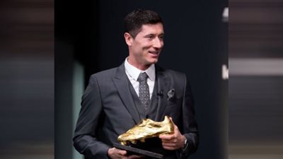 رسميًا.. ليفاندوفيسكى يفوز بالحذاء الذهبى 2021