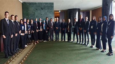 طلاب معهد إعداد القادة يشاركون فى تنظيم إعلان نتائج مسابقات الجامعات