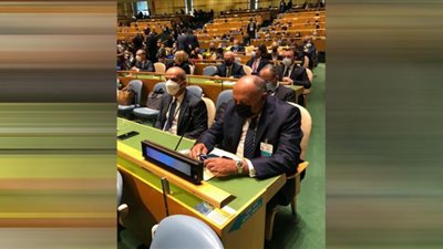 شكري يشارك في افتتاح الدورة 76 للجمعية العامة للأمم المتحدة