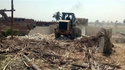 إزالة 258 حالة تعد على أملاك الدولة وأراضى زراعية في بني سويف