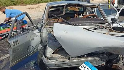 مصرع وإصابة 6 أشخاص في حادث اصطدام سيارة ملاكي بحائط خرساني بالشرقية