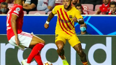 برشلونة ينهار ويتلقي الهدف الثاني من بنفيكا في دوري الأبطال
