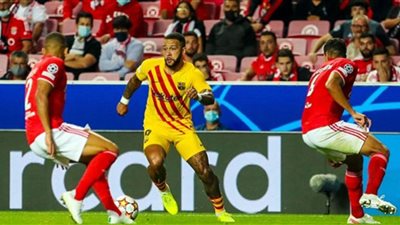شاهد.. ملخص وأهداف سقوط برشلونة أمام بنفيكا في دوري أبطال أوروبا