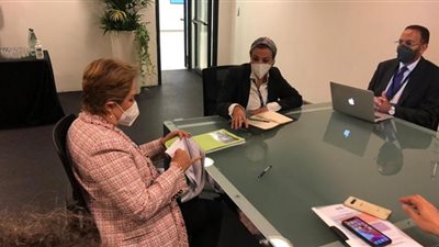 وزيرة البيئة تعقد أول اللقاءات الثنائية على هامش اجتماعات ميلانو للمشاورات التمهيدية قبل cop26