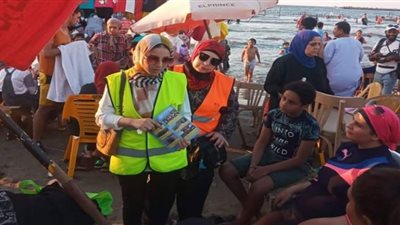 حمله توعويه للتعريف بمخاطر التدخين والادمان برأس البر