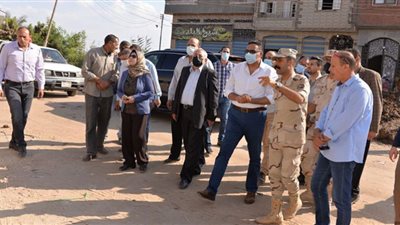 محافظ الدقهلية يتفقد أعمال التطوير الجارية بقرية الحصص مركز شربين