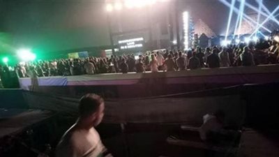 إصابة 4 أشخاص في انهيار جزئي لمسرح حفل افتتاح مطعم بالأهرامات