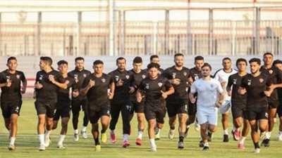 تدريبات تأهيلية للاعبي الزمالك في مجمع الصالات