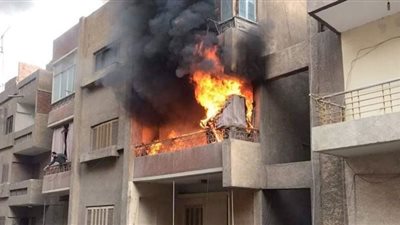 اندلاع حريق داخل شقة سكنية بعين شمس