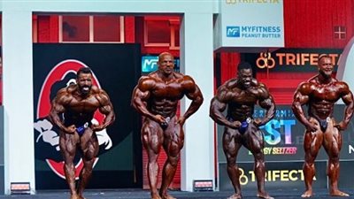 ظهور مميز لبيج رامي في عرض التحكيم السري لـ2021 Mr olympia
